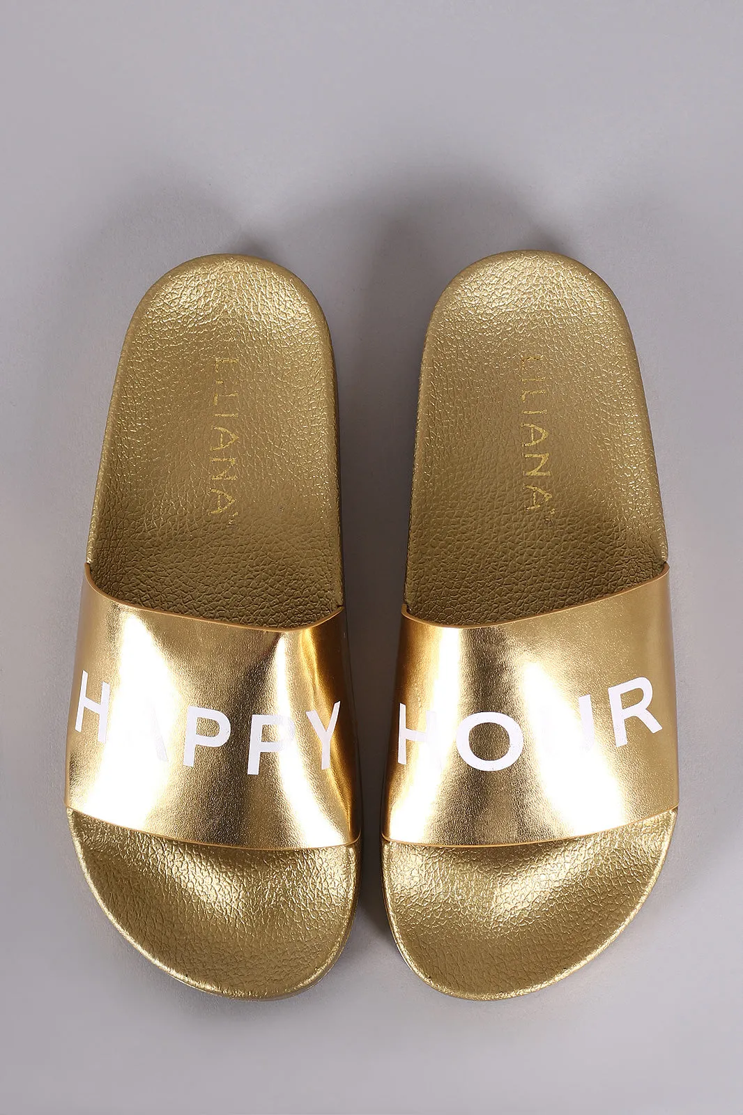Liliana Fxxk Off Slogan Open Toe Slide Sandal