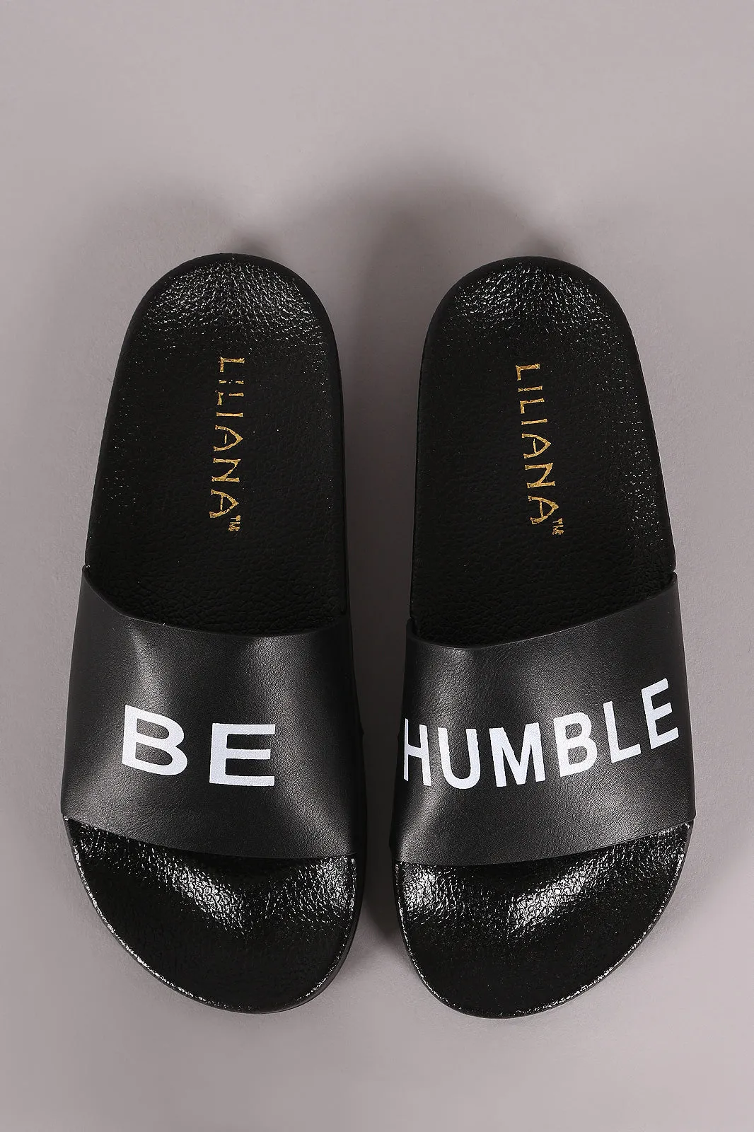 Liliana Fxxk Off Slogan Open Toe Slide Sandal