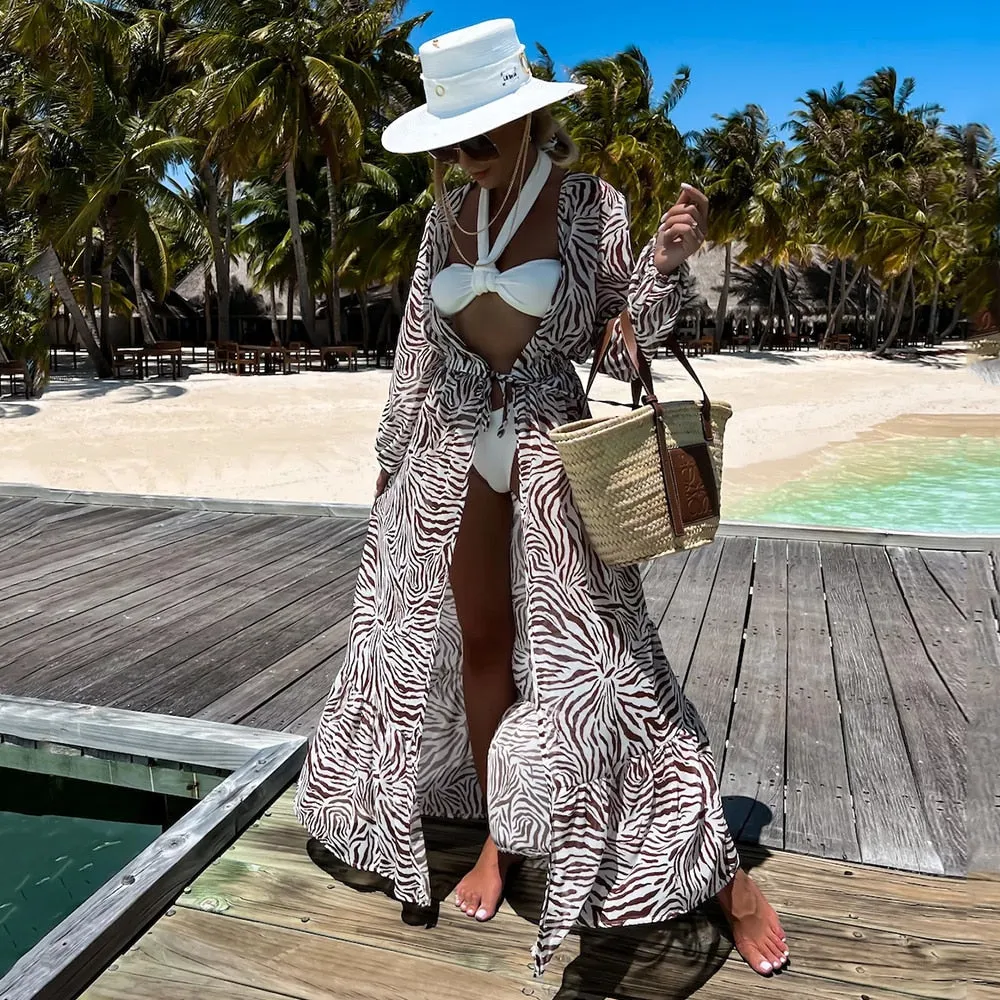 Long Sleeve Kaftan Cover-Up