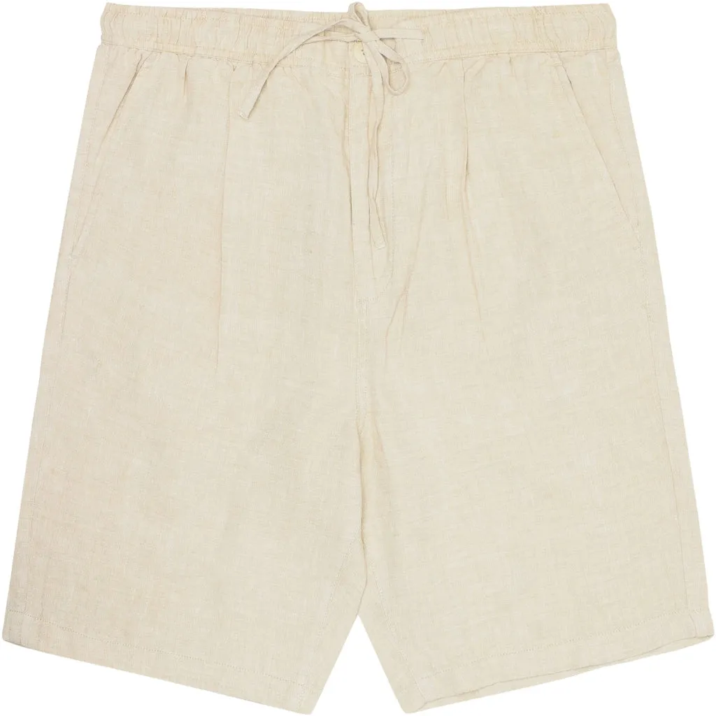 Loose Linen shorts - Yarndyed - Light feather gray