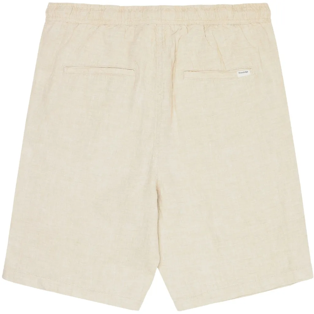 Loose Linen shorts - Yarndyed - Light feather gray