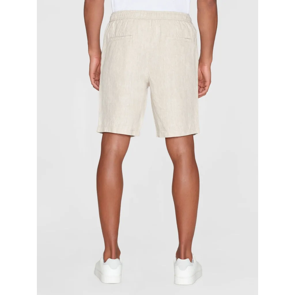 Loose Linen shorts - Yarndyed - Light feather gray