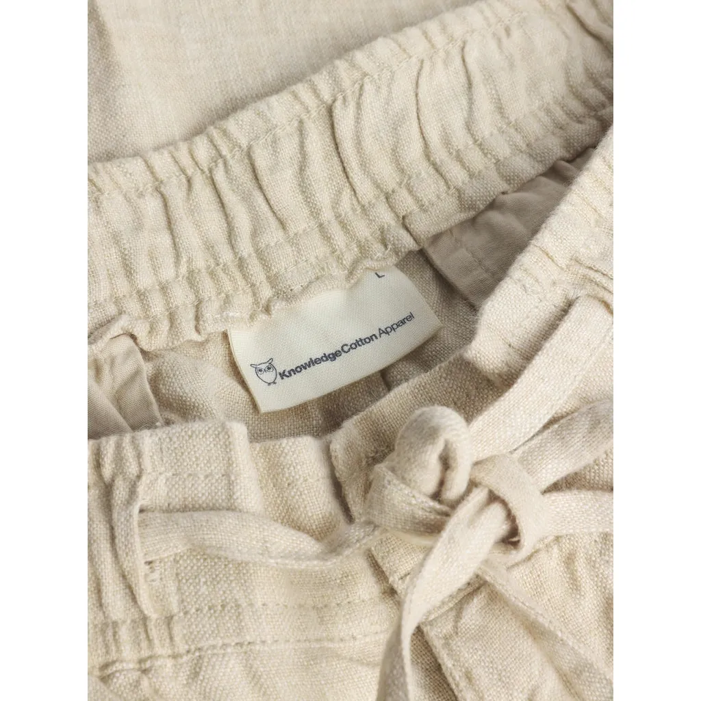 Loose Linen shorts - Yarndyed - Light feather gray