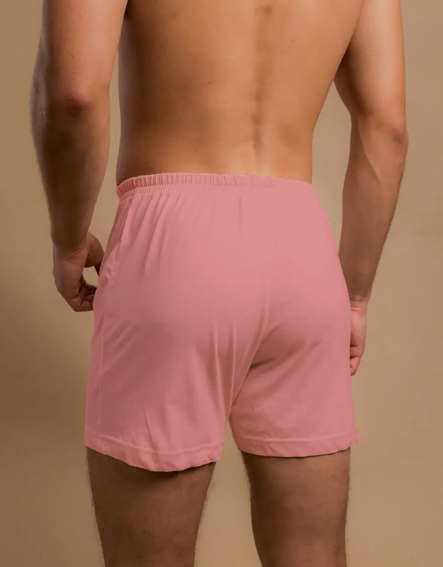 M-17 Men's Essential Boxer Shorts-Pink