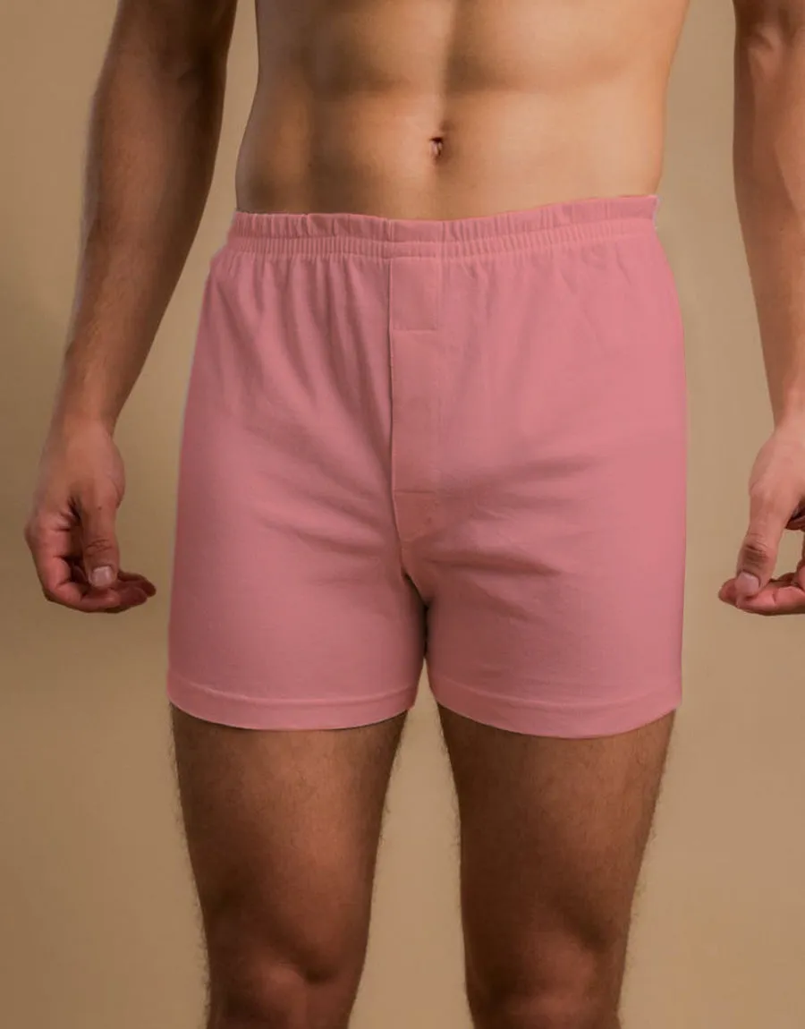M-17 Men's Essential Boxer Shorts-Pink