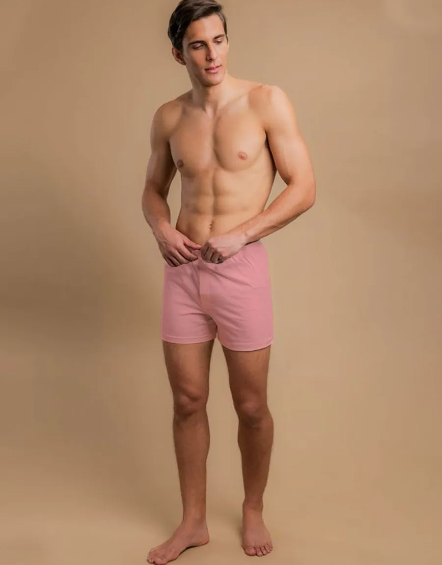M-17 Men's Essential Boxer Shorts-Pink