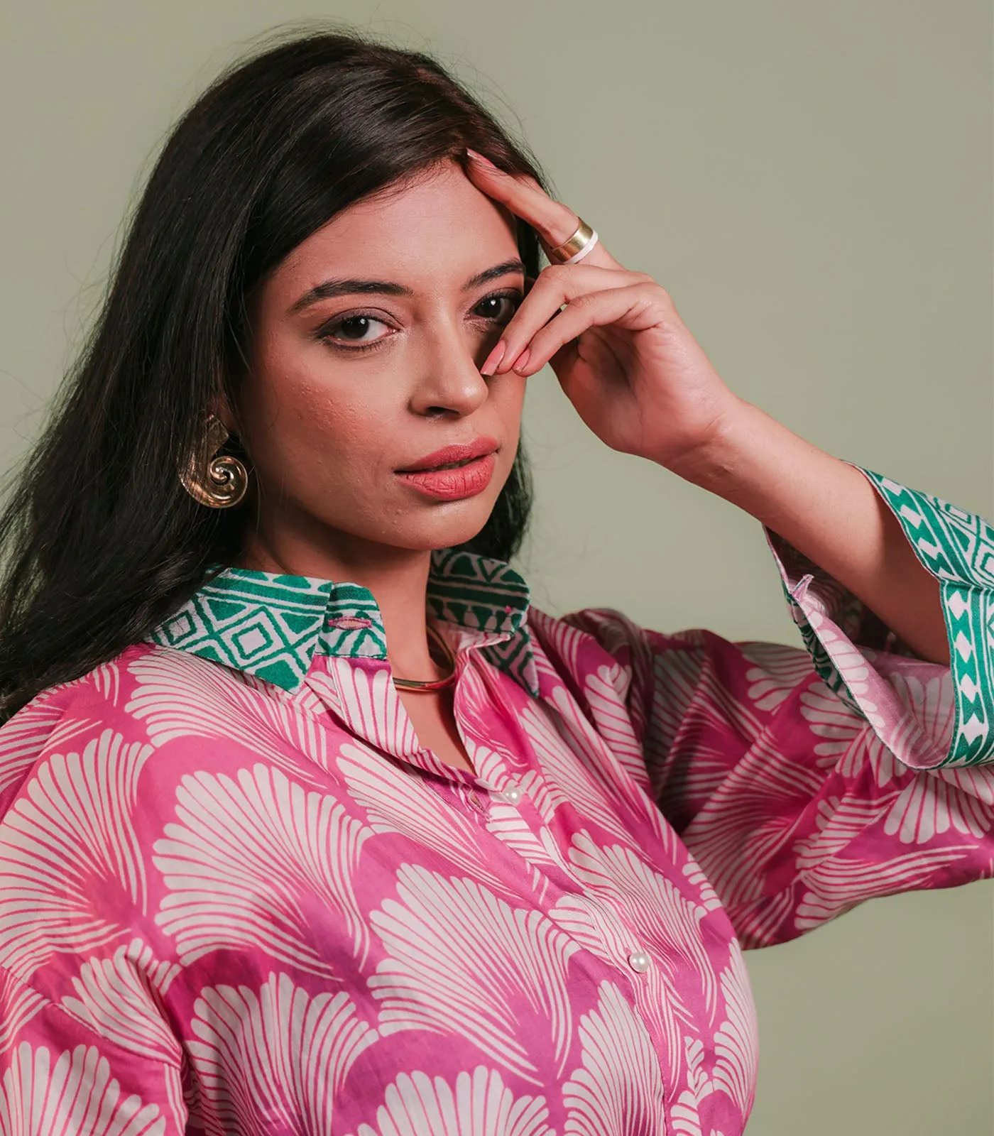 MAGENTA  PRINTED CO ORD SET