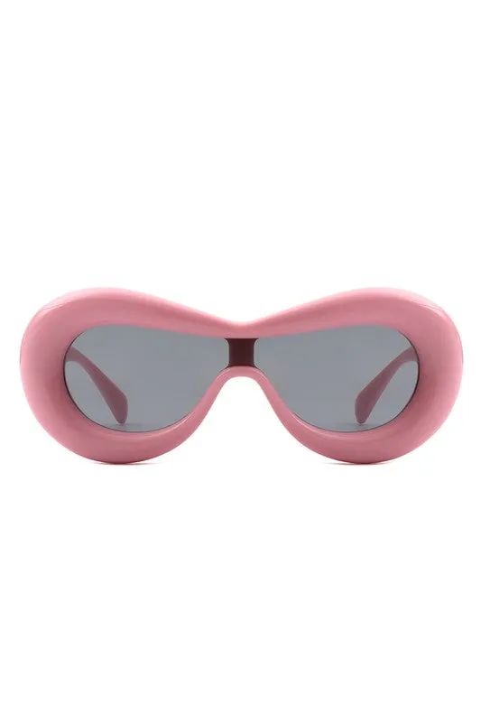 Oversize Retro Oval Modern Chic Fashion Sunglasses