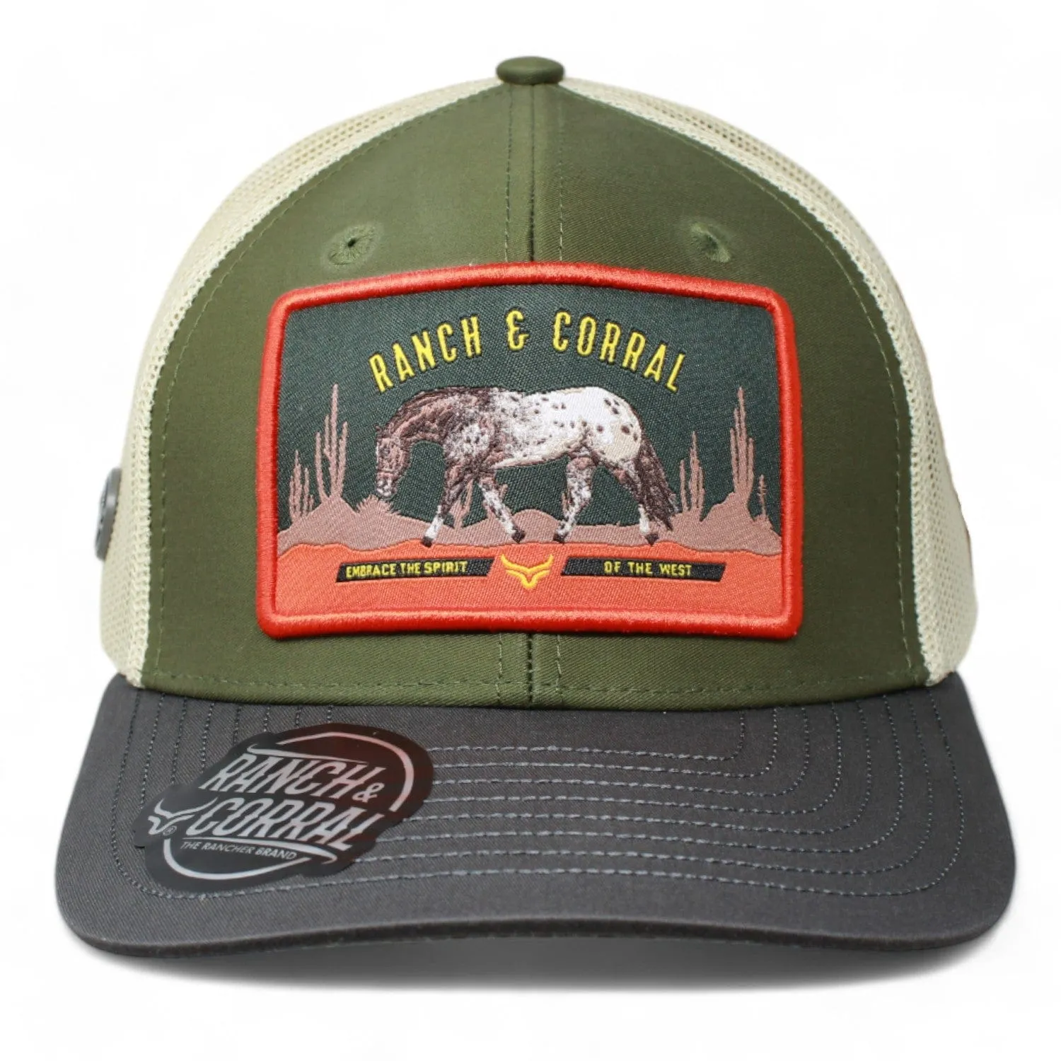 Ranch & Corral Trucker Hat Olive Horse