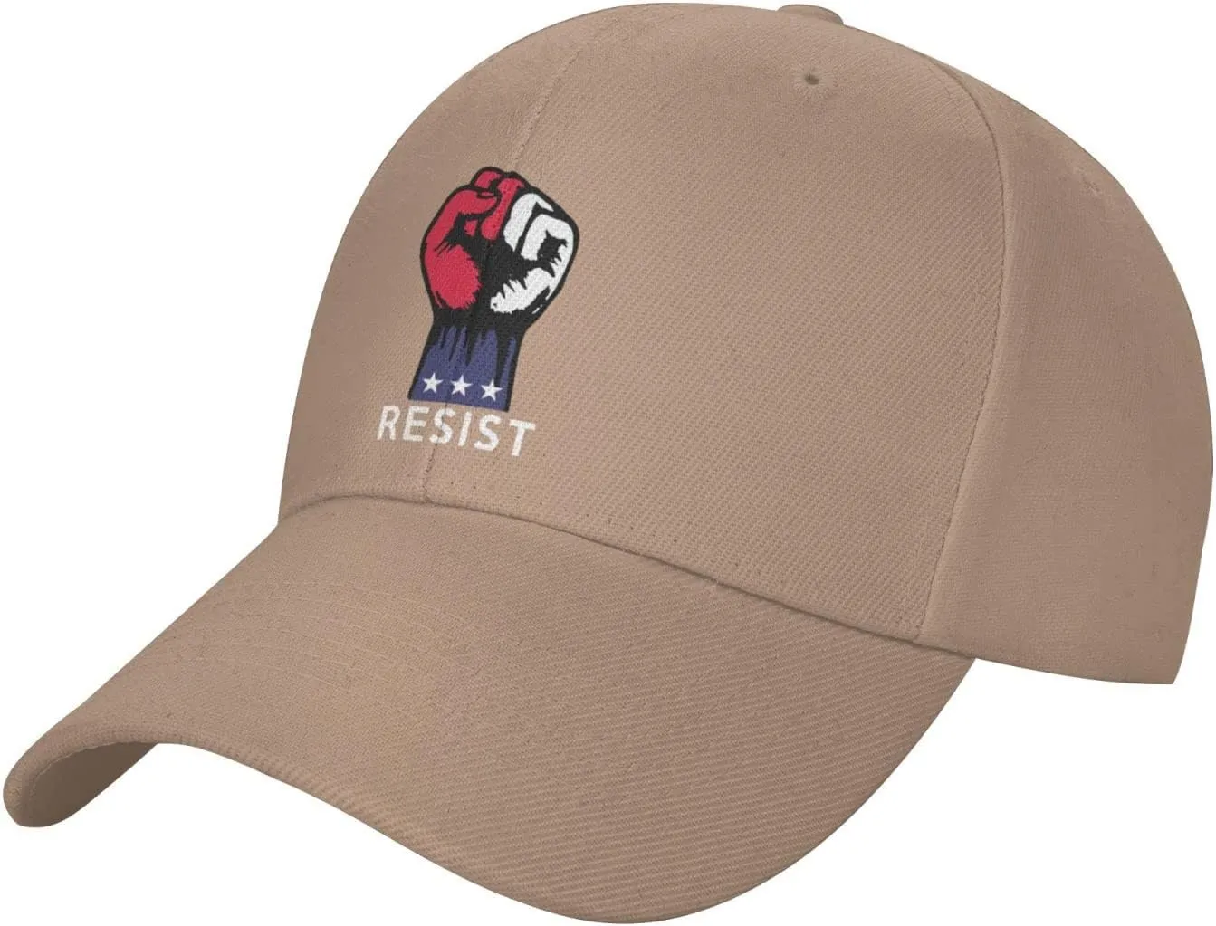 Resist Fist Resistance Hats for Men Pre-Curve Brim Visor Classic Baseball Cap Trendy Black Trucker Hat Adjustable