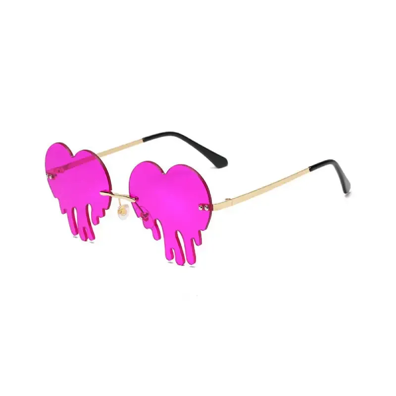 Rimless Sunglasses Heart Shape