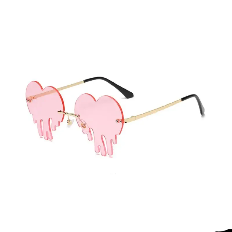 Rimless Sunglasses Heart Shape