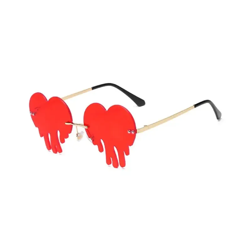 Rimless Sunglasses Heart Shape