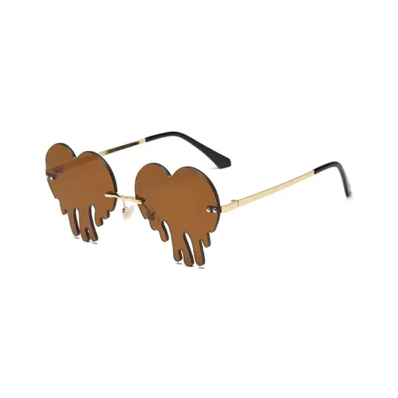 Rimless Sunglasses Heart Shape