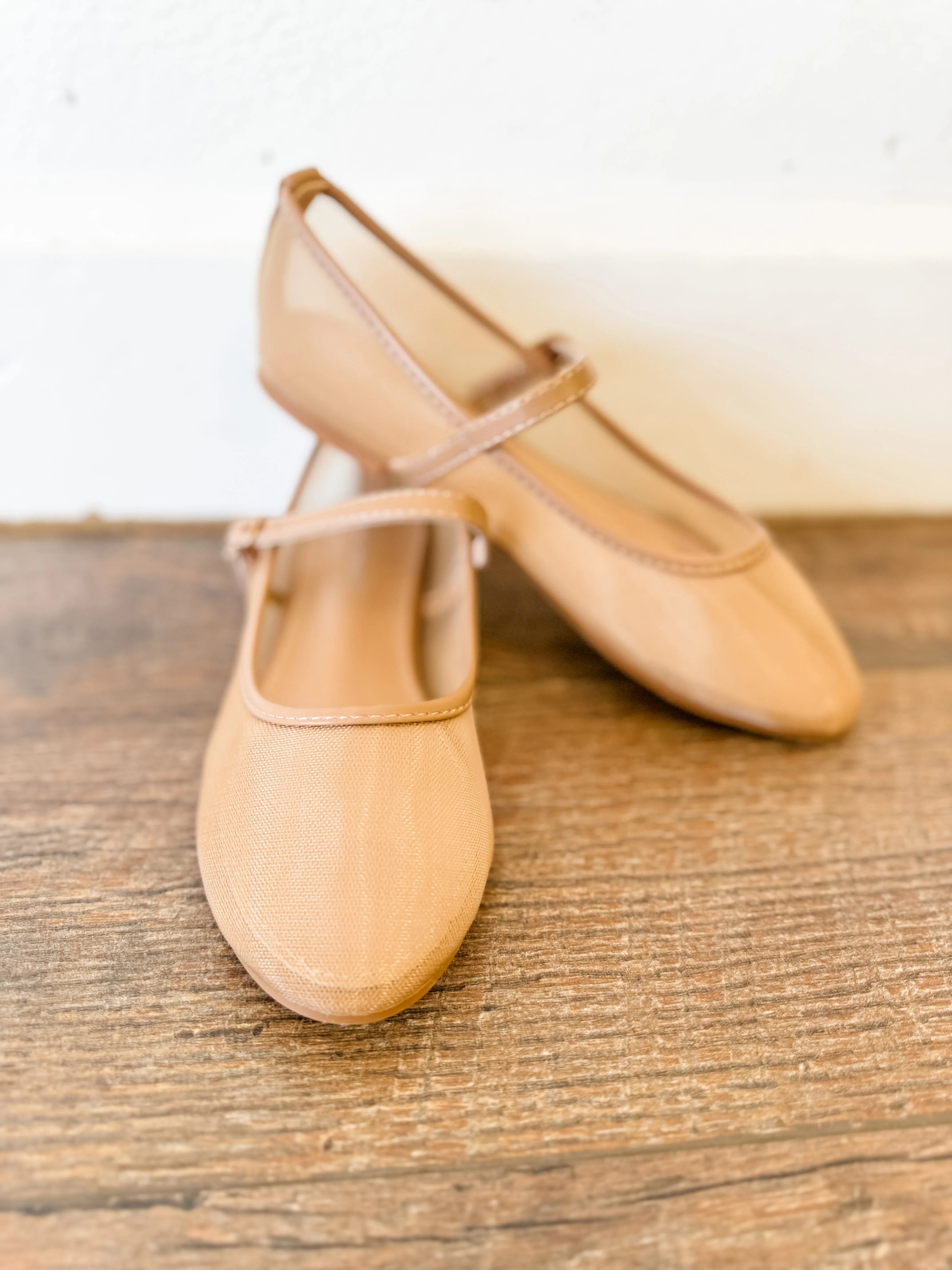 Rosario Camel Mesh Ballet Flats - FINAL SALE