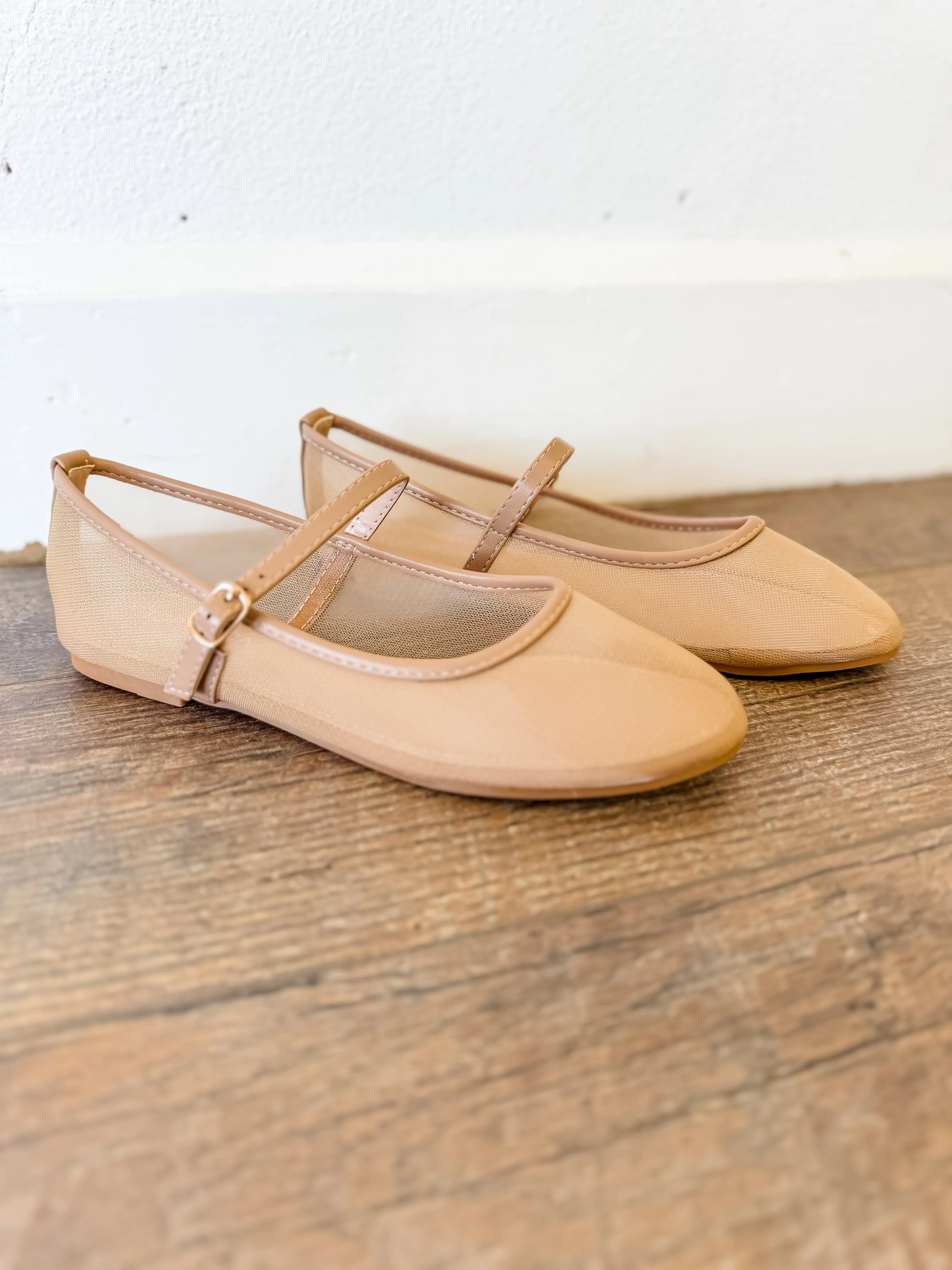 Rosario Camel Mesh Ballet Flats - FINAL SALE