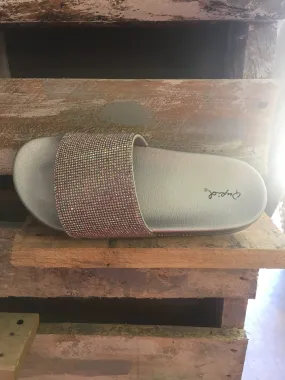 Silver Metallic Slides