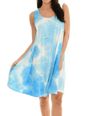Sleeveless Tie-Dye Midi Dress