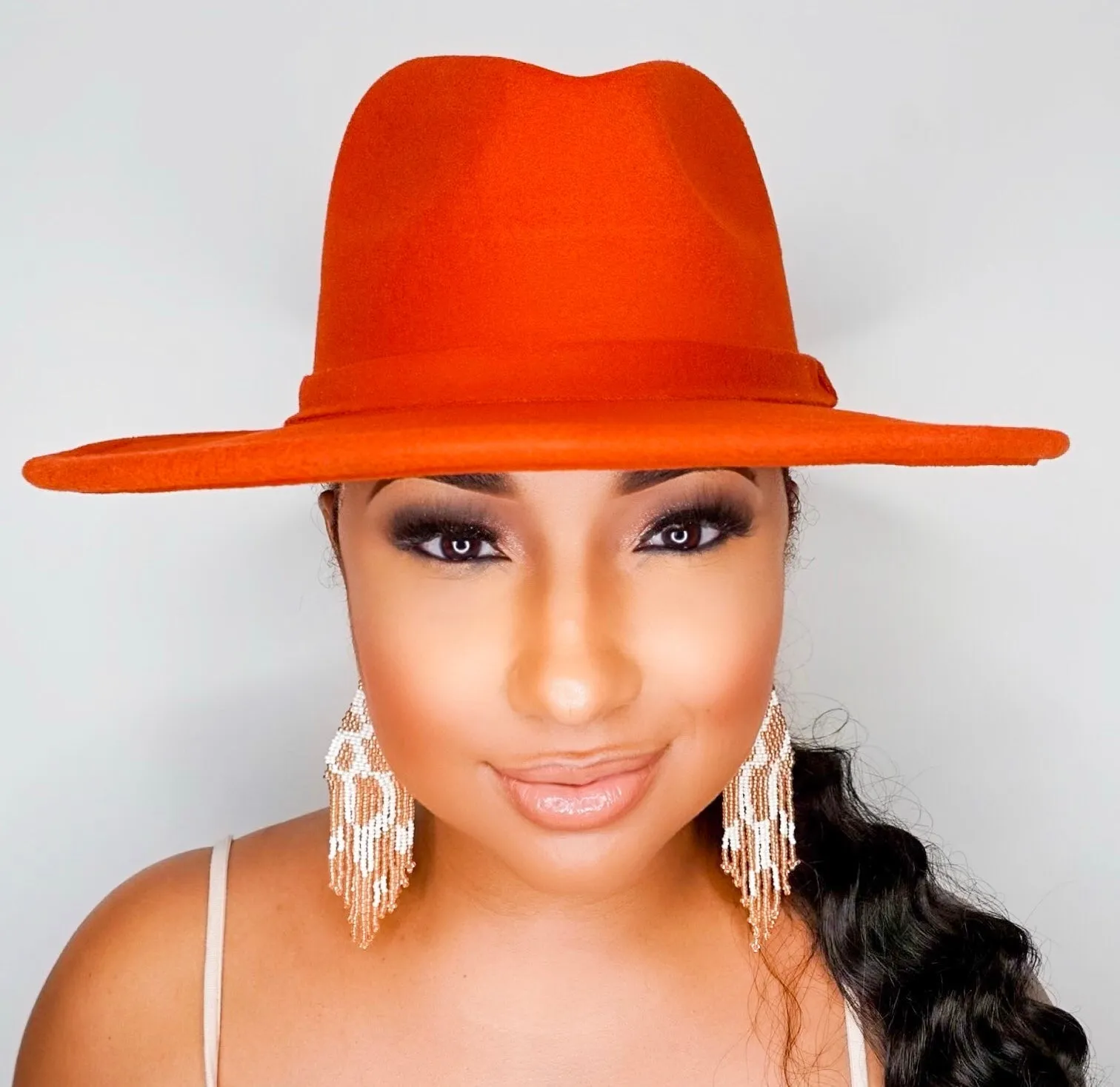 Still Trending | Wide Brim Panama Felt Fedora Hat with Band - Purple