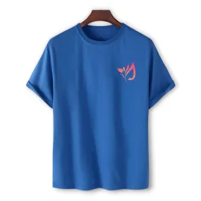 Summer Womens Royal Blue Printed T-shirt