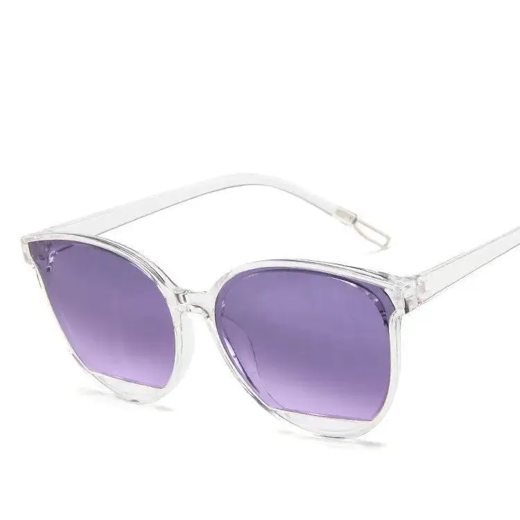 Sunglasses Ladies Round Frame 100% UV Protection PC Frame