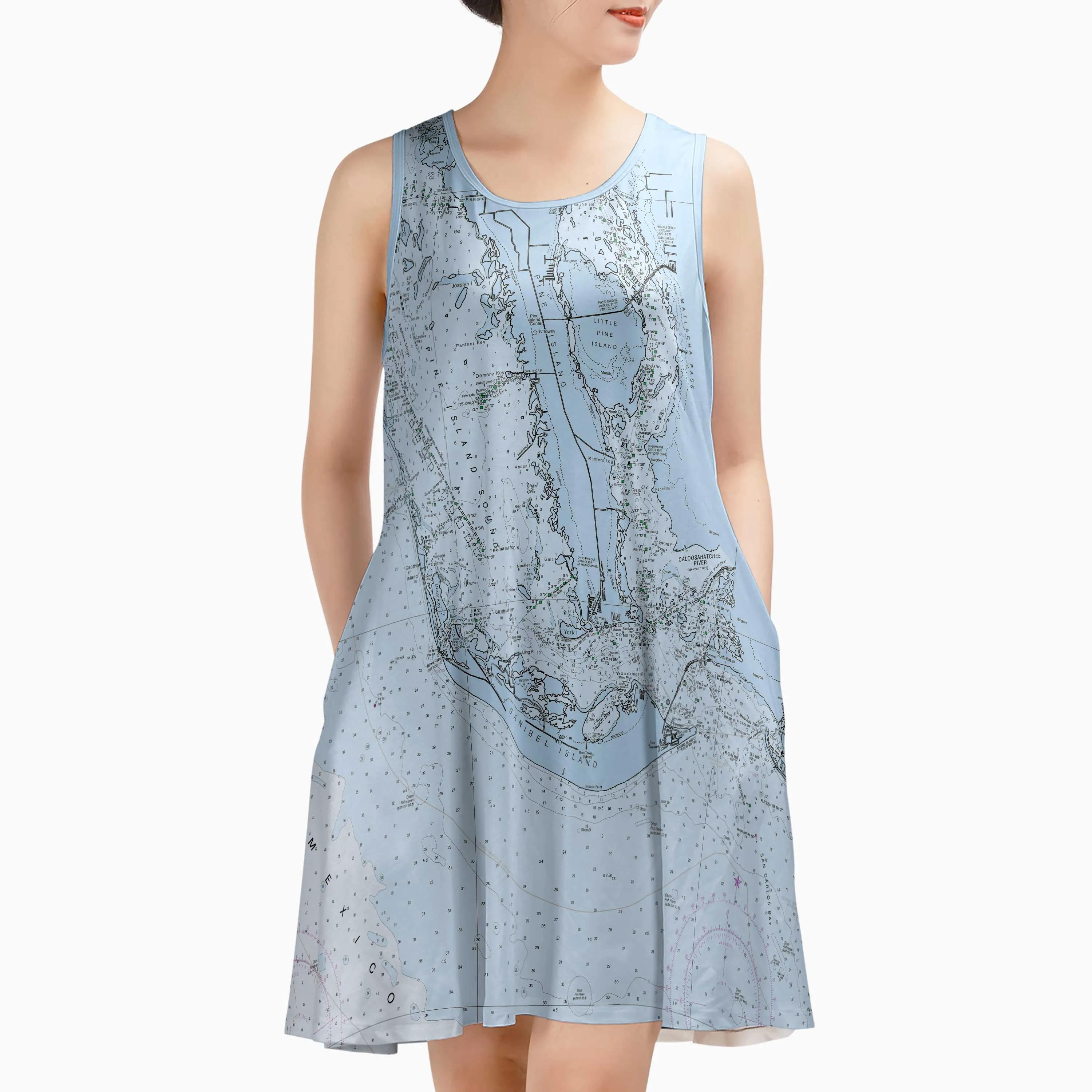 The Sanibel - Pine Island Blues Sundress