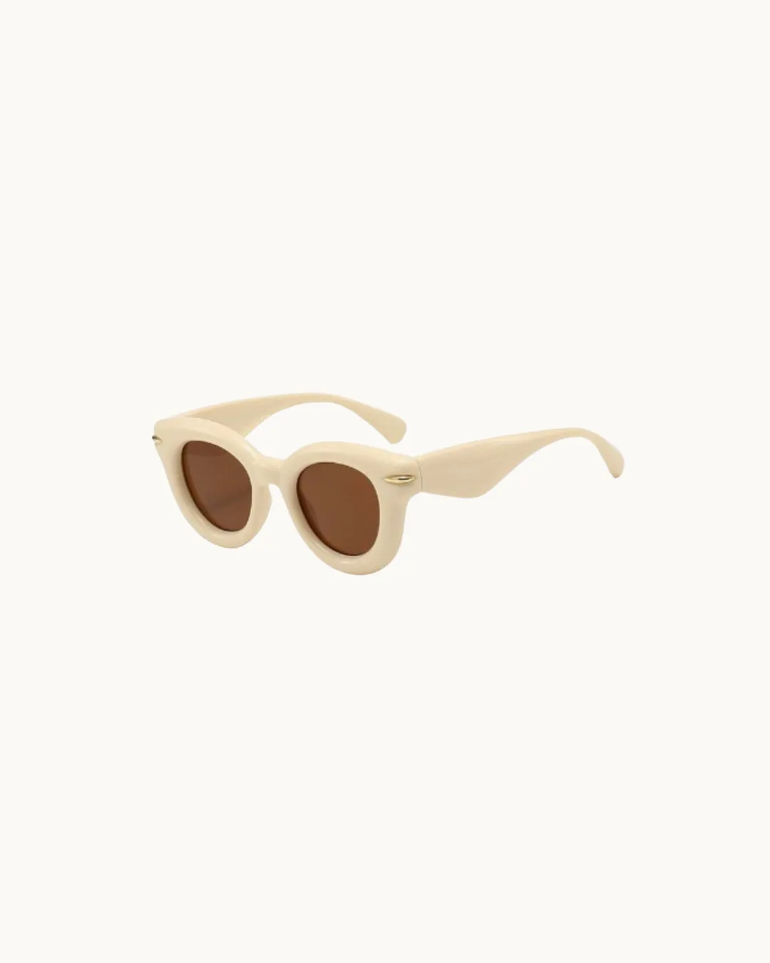 The Southhampton: Off White Bubble Sunglasses