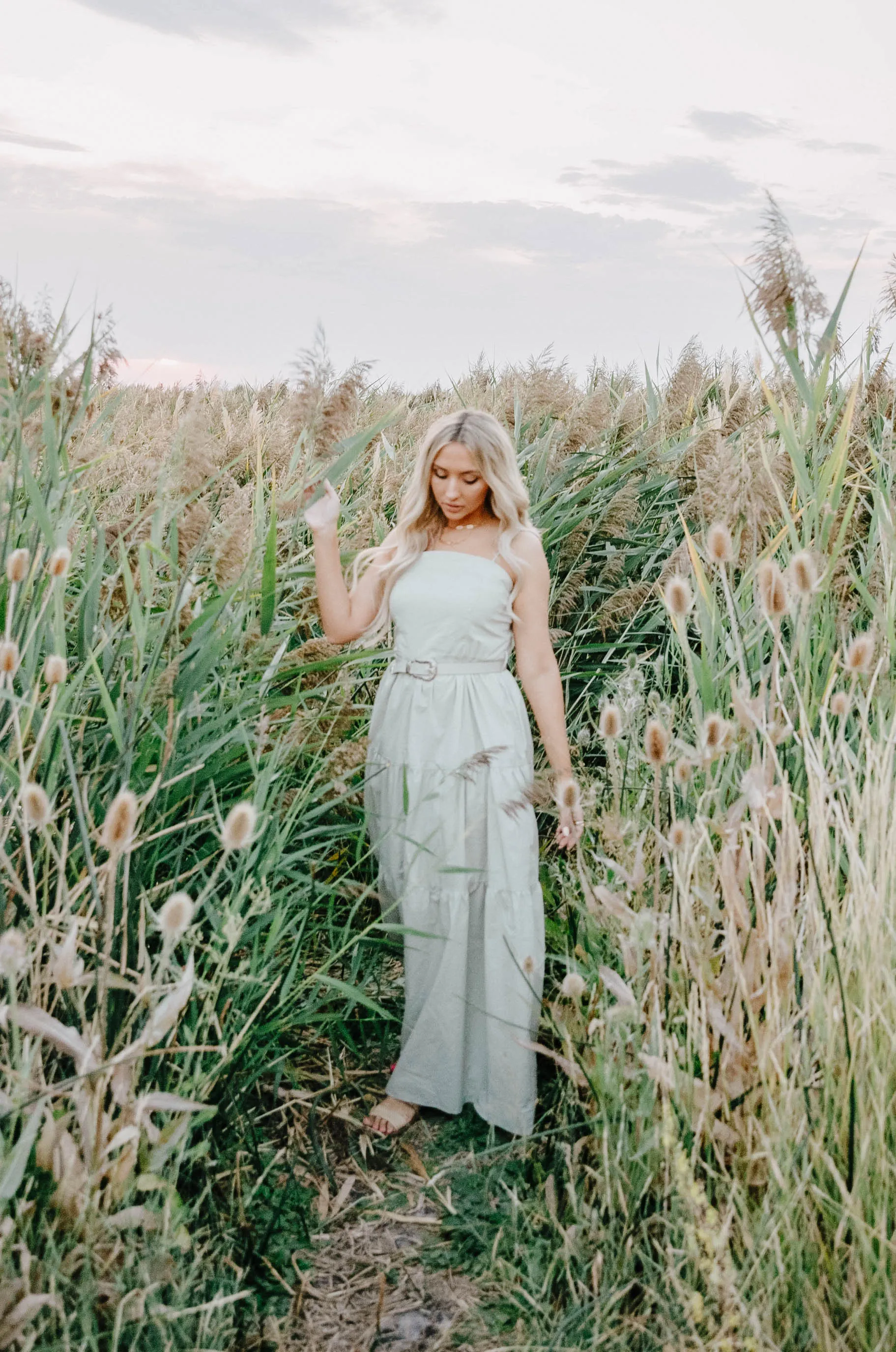 Willow Sage Tiered Maxi Dress