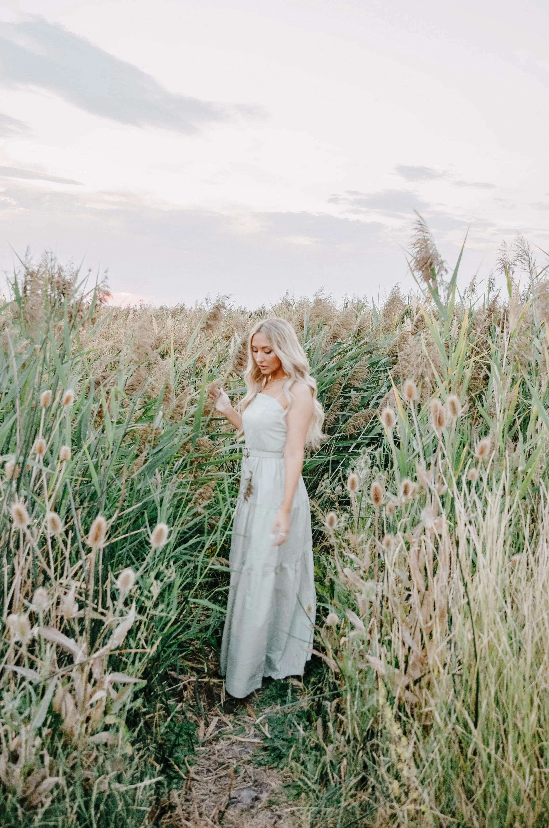 Willow Sage Tiered Maxi Dress