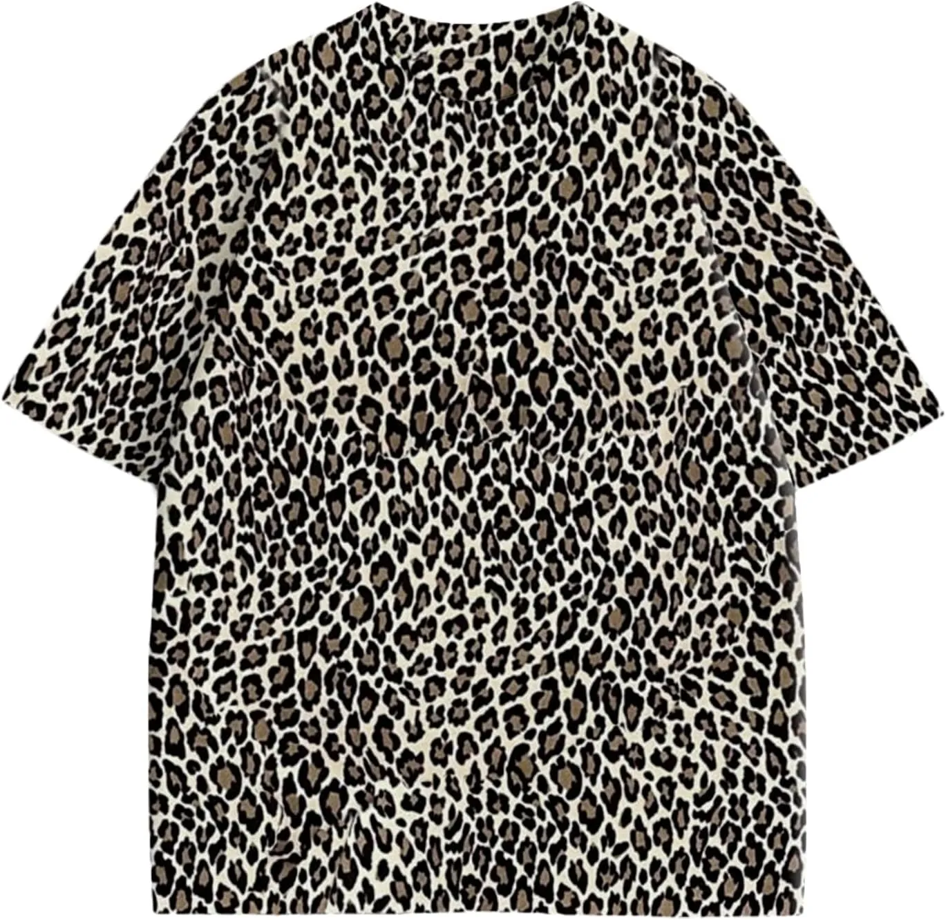Women Oversized Leopard Print T Shirt Casual Baggy Loose Short Sleeve Round Neck Cheetah Tee Top Blouse Outfits