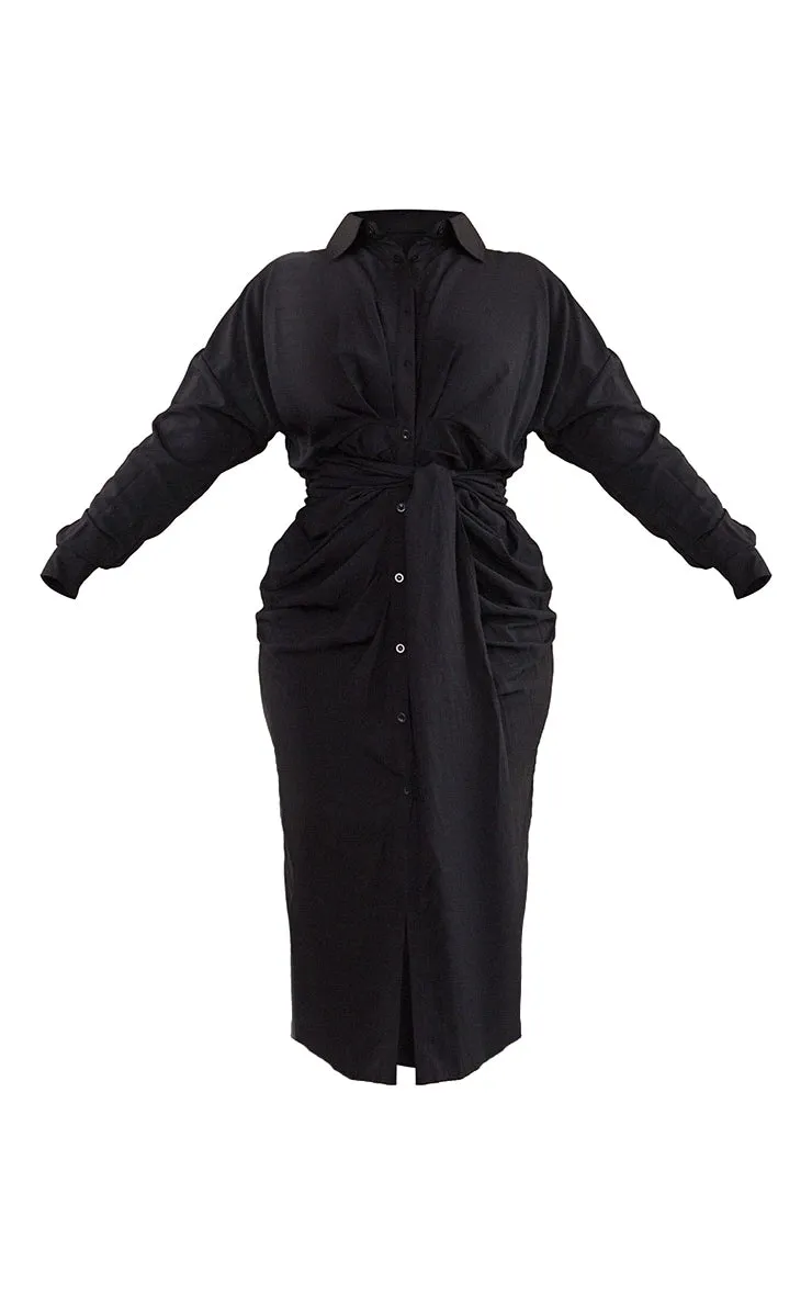 Women's Black Linen Dress