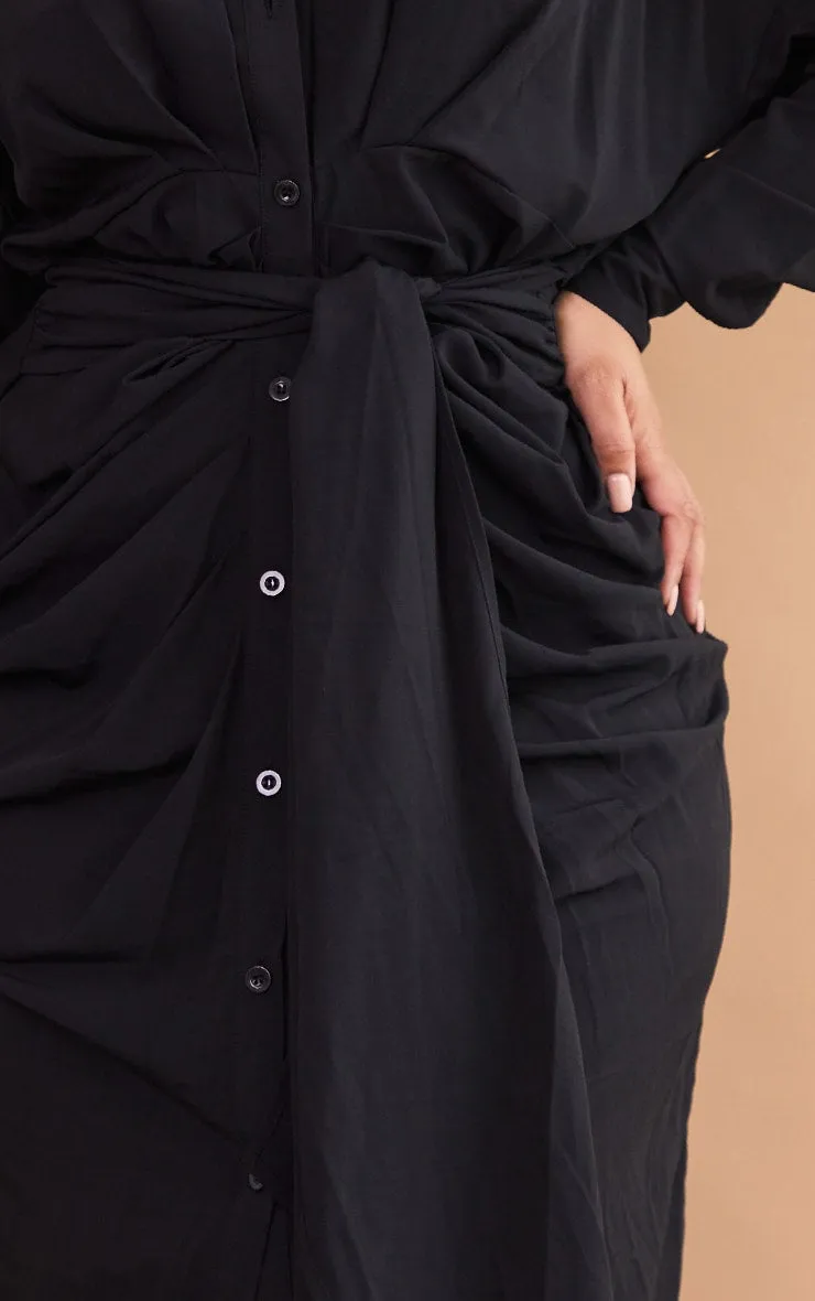 Women's Black Linen Dress