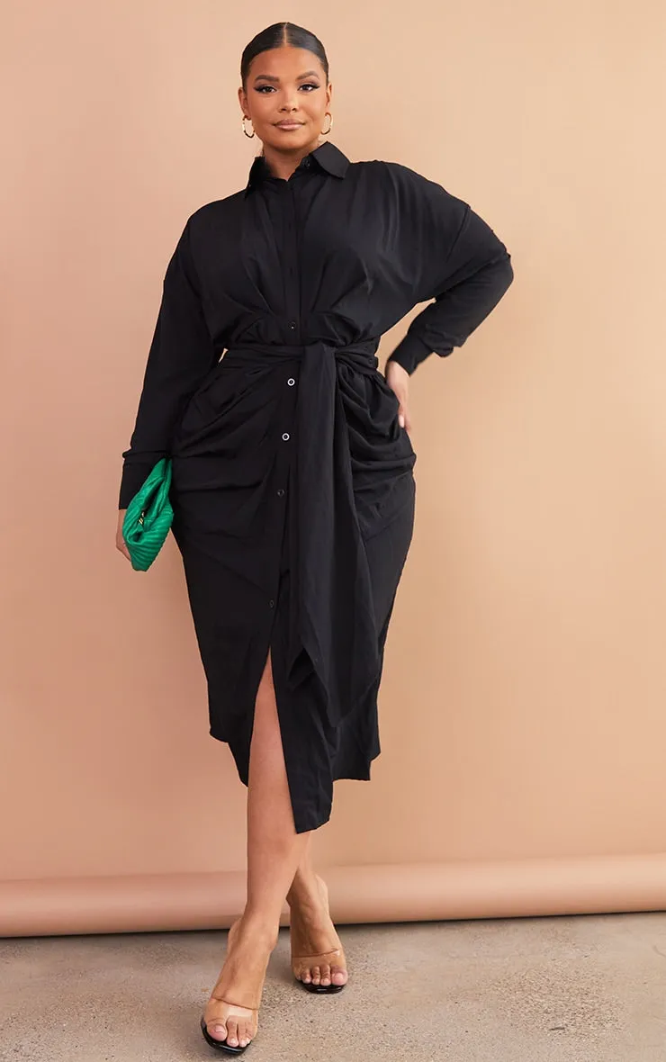 Women's Black Linen Dress