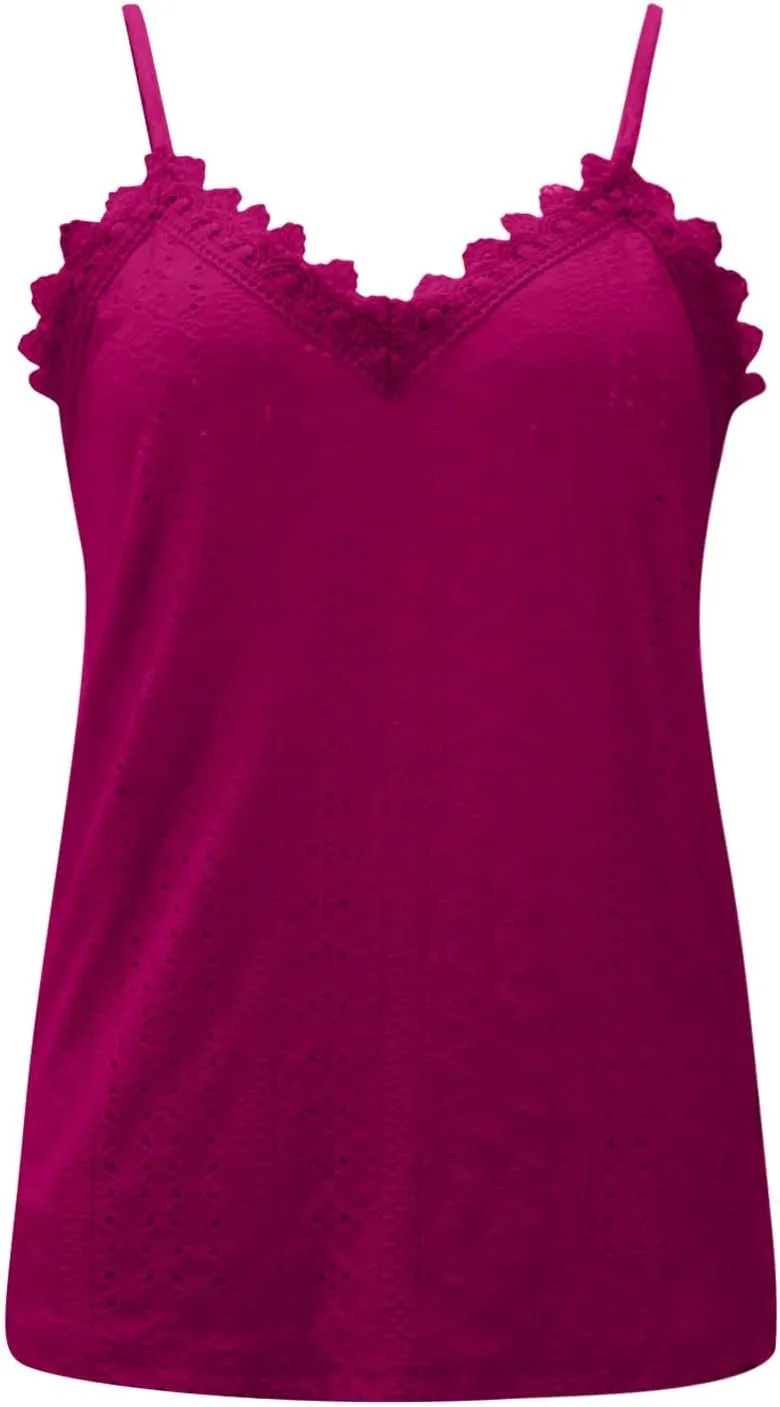 Women's Cotton Tank Top with Shelf Bra Breathable Holiday Quick Dry Adjustable Strap Camisole Basic Cami Tanks