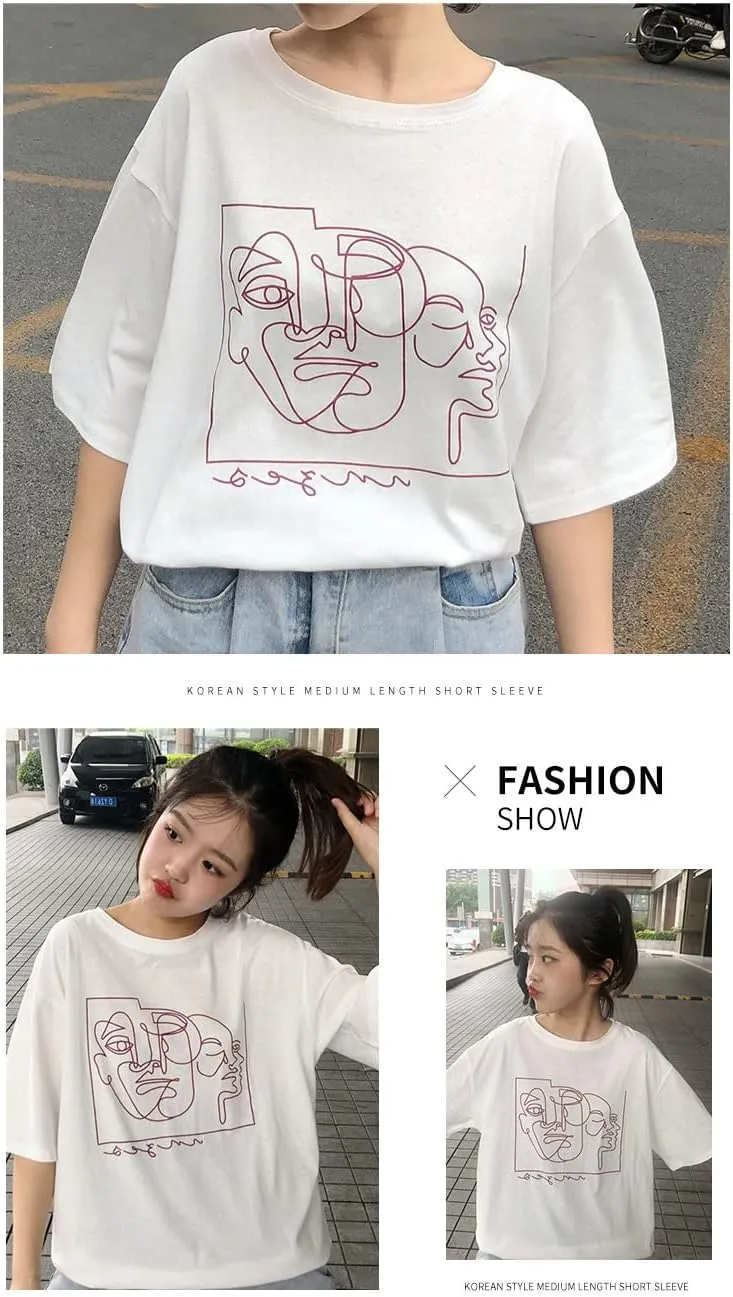 Women's Grunge Oversized T-Shirt Aesthetic Graphic Tops Y2K Cyber Punk Blouses Japanese Harajuku Streetwear