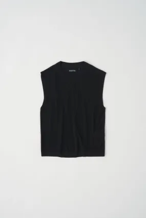 Women's Mesh Sleeveless Tee in Black