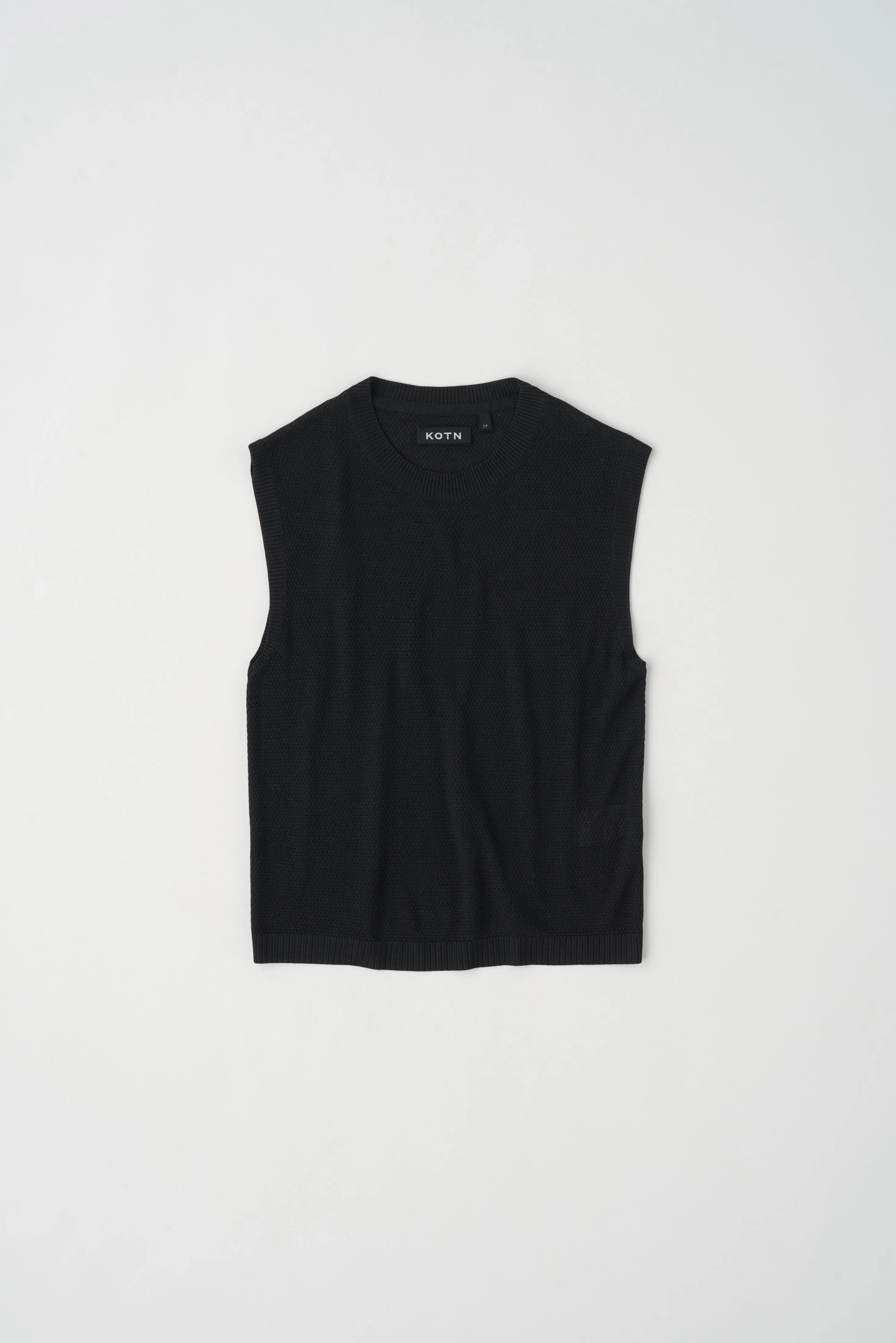 Women's Mesh Sleeveless Tee in Black