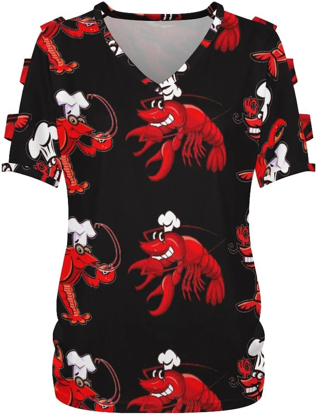 Womens Summer Casual T Shirt Short Sleeve Cold Shoulder Round Neck Tunic Tops