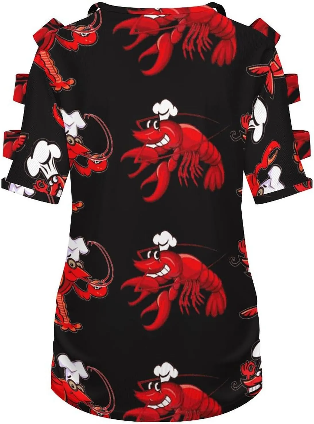 Womens Summer Casual T Shirt Short Sleeve Cold Shoulder Round Neck Tunic Tops